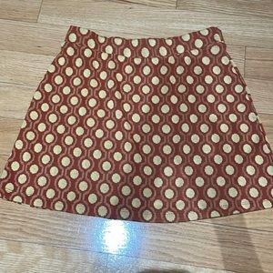 zara 70s inspired patterned mini skirt